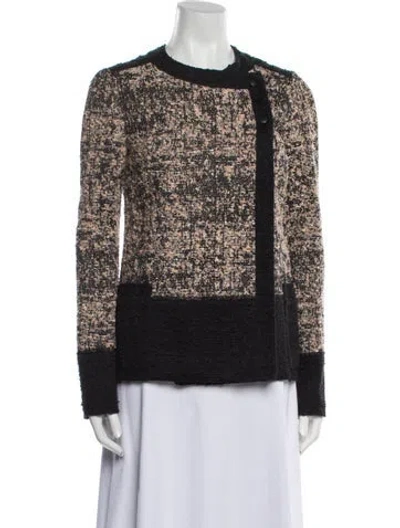 Pre-owned Proenza Schouler Tweed Pattern Evening Jacket In Black
