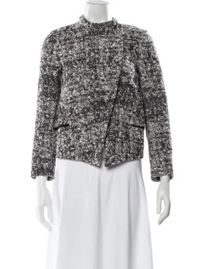 Pre-owned Proenza Schouler Tweed Pattern Evening Jacket In Black