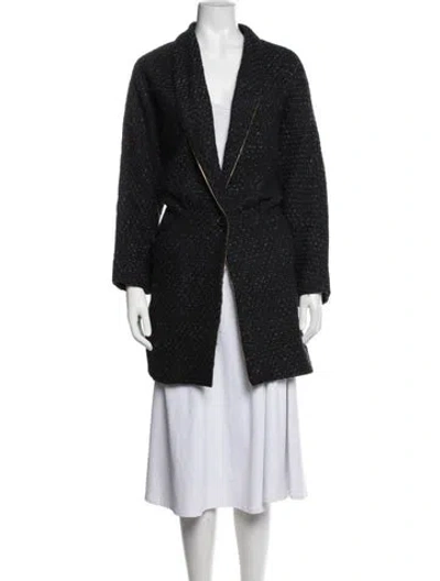 Pre-owned Proenza Schouler Tweed Pattern Jacket In Blue