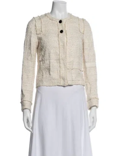 Pre-owned Proenza Schouler Tweed Pattern Jacket In Neutral