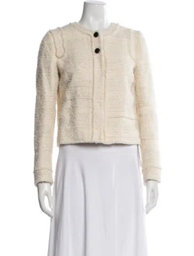 Pre-owned Proenza Schouler Tweed Pattern Jacket In Neutral