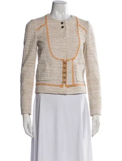 Pre-owned Proenza Schouler Tweed Pattern Jacket In Neutrals