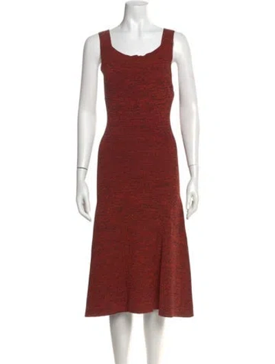 Pre-owned Proenza Schouler Tweed Pattern Midi Length Dress In Multi