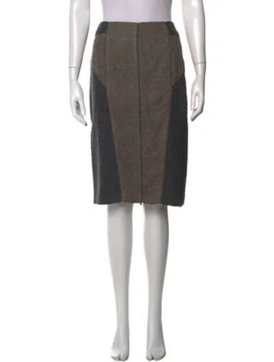 Pre-owned Proenza Schouler Tweed Pattern Midi Length Skirt In Purple