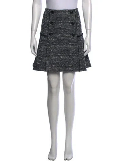 Pre-owned Proenza Schouler Tweed Pattern Mini Skirt In Black
