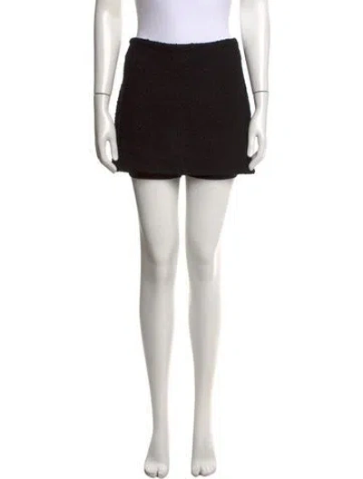 Pre-owned Proenza Schouler Tweed Pattern Mini Skirt In Black