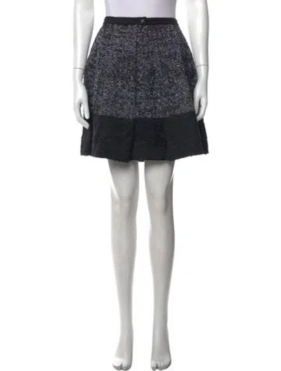 Pre-owned Proenza Schouler Tweed Pattern Mini Skirt In Black/neutrals