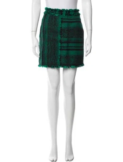 Pre-owned Proenza Schouler Tweed Pattern Mini Skirt In Multi