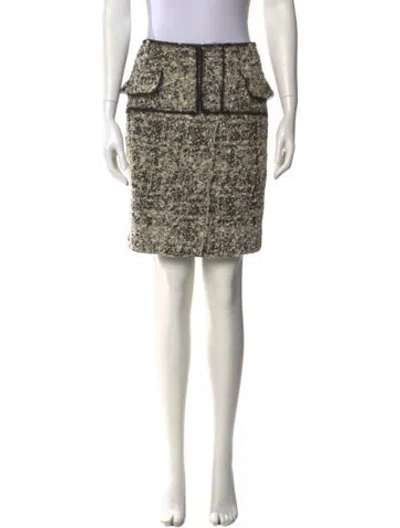 Pre-owned Proenza Schouler Tweed Pattern Mini Skirt In Neutral