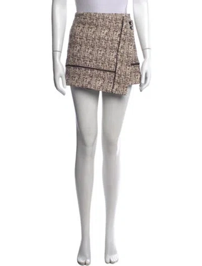 Pre-owned Proenza Schouler Tweed Pattern Mini Skirt In Neutrals
