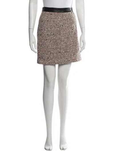 Pre-owned Proenza Schouler Tweed Pattern Mini Skirt In Orange