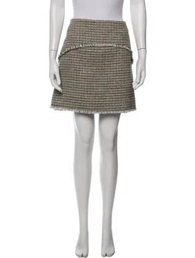 Pre-owned Proenza Schouler Tweed Pattern Mini Skirt W/ Tags In Neutrals