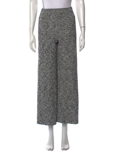 Pre-owned Proenza Schouler Tweed Pattern Wide Leg Pants In Grey