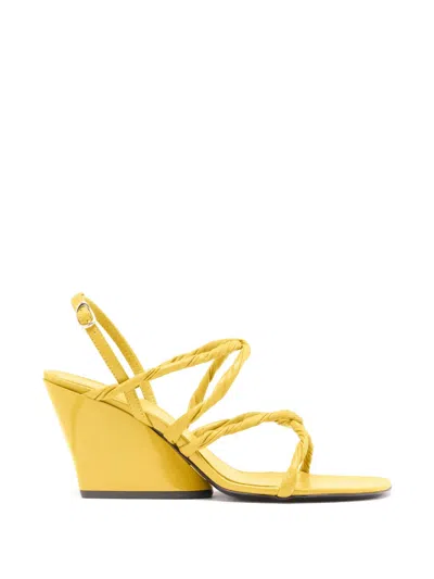 Proenza Schouler 80mm Twist Slant Leather Sandals In Multi