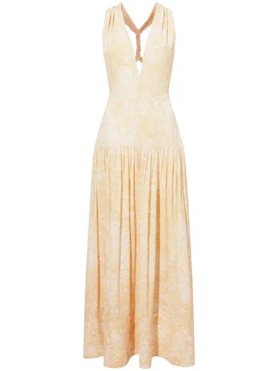 Proenza Schouler Twist-strap Maxi Dress In Yellow