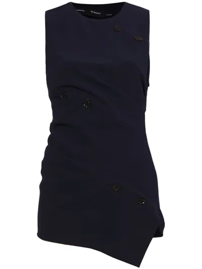 Proenza Schouler Twisted-detail Sleeveless Blouse In Blue