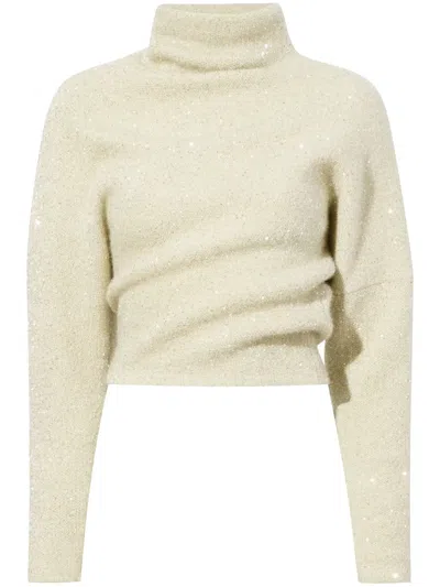 Proenza Schouler Twisted Sequin-embellished Jumper In Neutrals