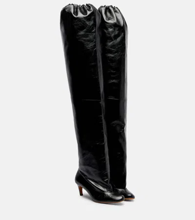 Proenza Schouler Uma 60 Leather Over-the-knee Boots In Black