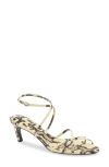 Proenza Schouler Uma Ankle Strap Sandals In Embossed Python Resin Multi In Multi