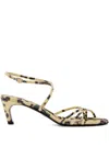 Proenza Schouler Uma Embossed-python Sandals In Multi