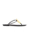 Proenza Schouler Uma Hardware Flat Sandals In Black
