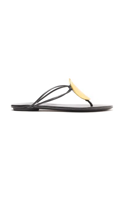 Proenza Schouler Uma Hardware Flat Sandals In Black