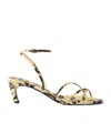 Proenza Schouler Uma Ankle Strap Sandals In Embossed Python Resin Multi In Multi