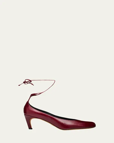 PROENZA SCHOULER UMA LEATHER ANKLE-TIE PUMPS