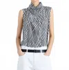 Proenza Schouler Valerie Top In Printed Viscose In Off White In Multi
