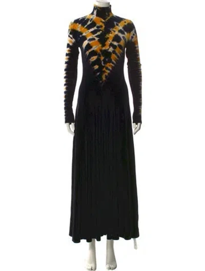 Pre-owned Proenza Schouler Velvet Long Dress In Black