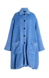 Proenza Schouler Verretta Alpaca-wool Coat In Blue