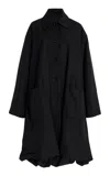 Proenza Schouler Verretta Coated Cotton-blend Coat In Black