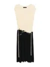 Proenza Schouler Ezra Abstract Colorblock Midi Dress In White