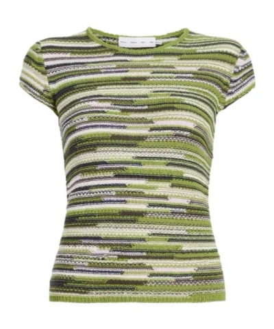 Proenza Schouler Veya Knit Rib T-shirt In Green