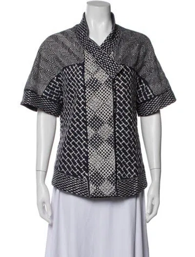 Pre-owned Proenza Schouler Vintage Linen Jacket In Blue