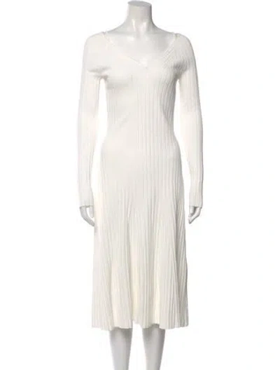 Pre-owned Proenza Schouler Vintage Midi Length Dress In White