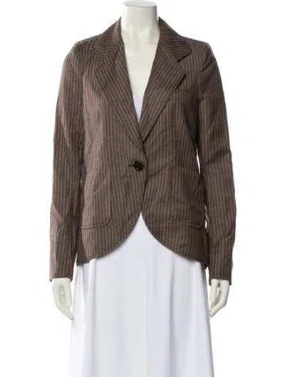 Pre-owned Proenza Schouler Vintage Silk Blazer In Brown