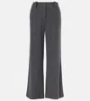 Proenza Schouler Violet Mid-rise Wide-leg Pants In Grey