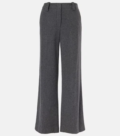 Proenza Schouler Violet Mid-rise Wide-leg Pants In Grey