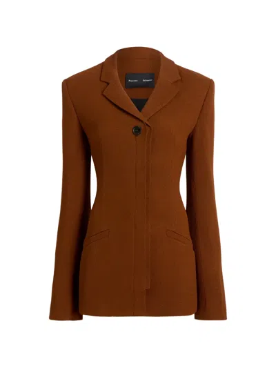 Proenza Schouler Vioni Jacket In Heavy Sable In Brown