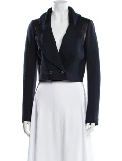 Pre-owned Proenza Schouler Virgin Wool Blazer In Blue