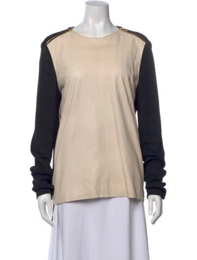 Pre-owned Proenza Schouler Virgin Wool Colorblock Pattern Sweater