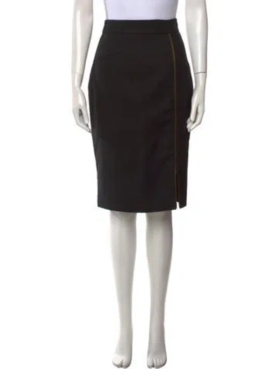 Pre-owned Proenza Schouler Virgin Wool Knee-length Skirt In Black