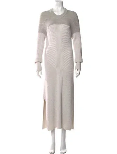 Pre-owned Proenza Schouler Virgin Wool Long Dress W/ Tags In Neutral