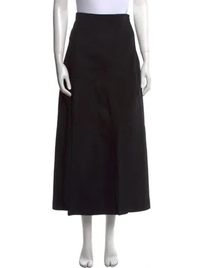 Pre-owned Proenza Schouler Virgin Wool Midi Length Skirt In Black