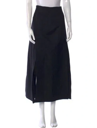 Pre-owned Proenza Schouler Virgin Wool Midi Length Skirt In Black