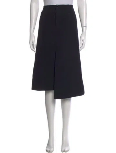 Pre-owned Proenza Schouler Virgin Wool Midi Length Skirt In Black