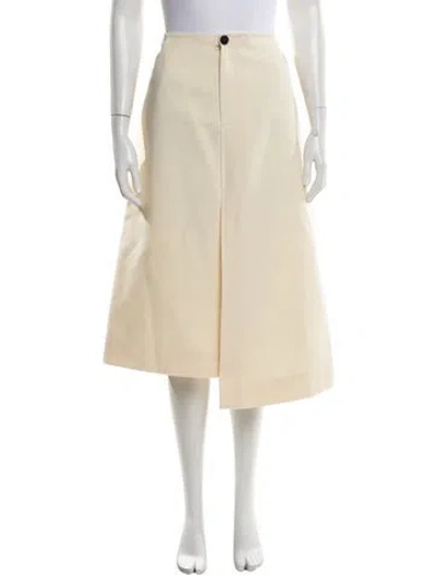 Pre-owned Proenza Schouler Virgin Wool Midi Length Skirt W/ Tags In Neutral