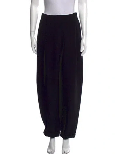 Pre-owned Proenza Schouler Virgin Wool Straight Leg Pants In Black