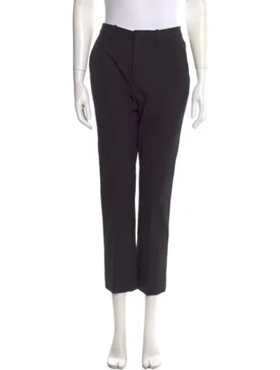 Pre-owned Proenza Schouler Virgin Wool Straight Leg Pants In Black